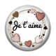 Cabochon Résine - je t'aime