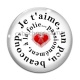 Cabochon Verre - je t'aime un peu, beaucoup à la folie