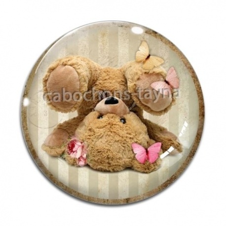Cabochon Verre - nounours