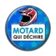 Cabochon Résine - motard qui déchire