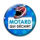 Cabochon Verre - motard qui déchire