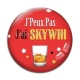 Cabochon Verre - j'peux pas j'ai skywhi