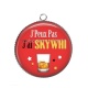 Pendentif Cabochon Argent - j'peux pas j'ai skywhi