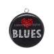 Pendentif Cabochon Argent - musique blues