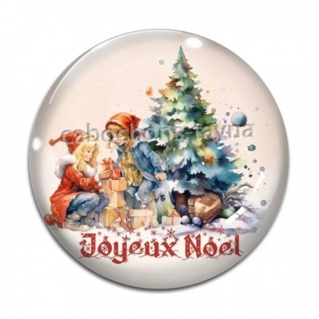 Cabochon Verre - joyeux noël
