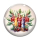 Cabochon Verre - bougie de noël