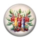 Cabochon Résine - bougie de noël