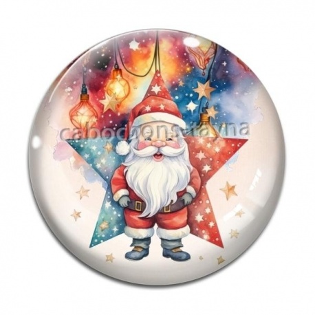 Cabochon Verre - père noël