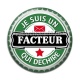 Cabochon Résine - je suis un facteur qui déchire