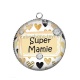 Pendentif Cabochon Argent - super mamie