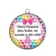 Pendentif Cabochon Argent - merci madame pour toutes ces années à vos côtés