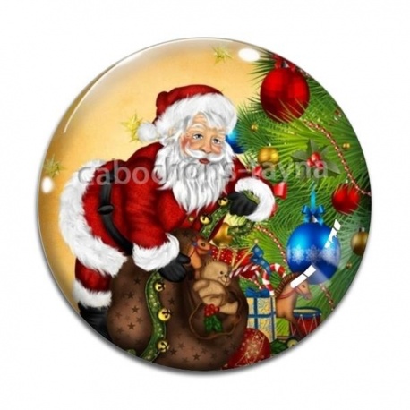 Cabochon Verre - papa noël