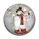Cabochon Résine - bonhomme de neige