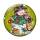 Cabochon Verre - bonhomme de neige