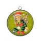 Pendentif Cabochon Argent - lutin