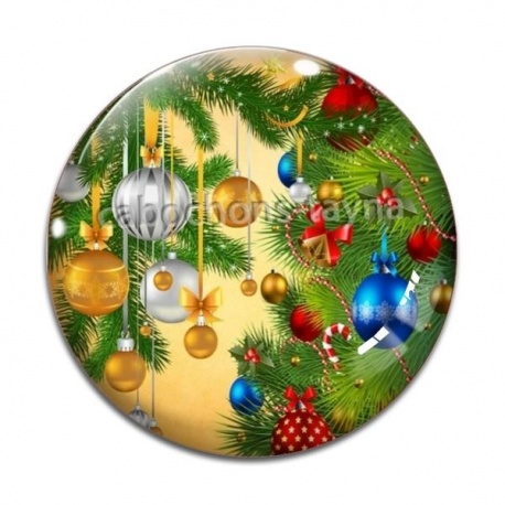 Cabochon Verre - boule de noël