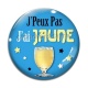 Cabochon Verre - j'peux pas j'ai jaune