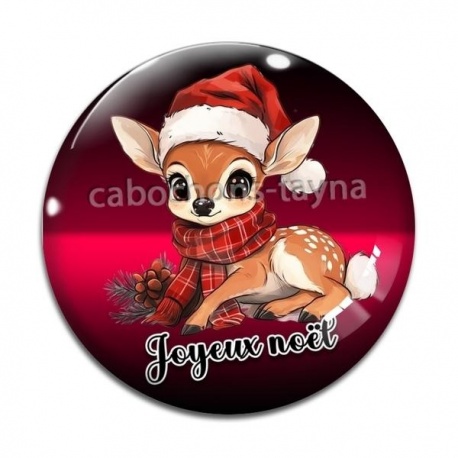 Cabochon Verre - joyeux noël