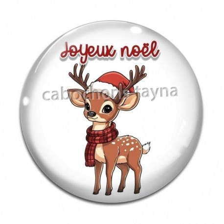 Cabochon Verre - joyeux noël