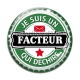 Cabochon Verre - je suis un facteur qui déchire