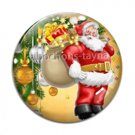 Cabochon Verre - père noël