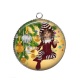 Pendentif Cabochon Argent - lutin
