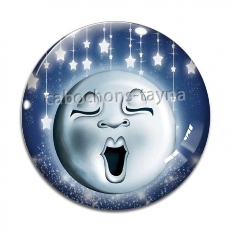 Cabochon Verre - lune