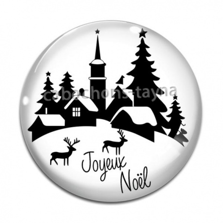 Cabochon Verre - joyeux noël