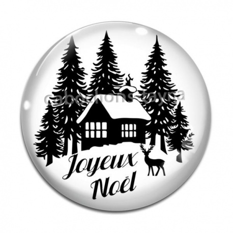 Cabochon Verre - joyeux noël