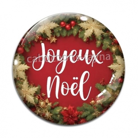 Cabochon Verre - joyeux noël