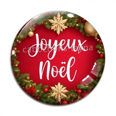 Cabochon Verre - joyeux noël