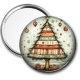 Miroir de poche - sapin de noël