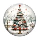 Cabochon Verre - sapin de noël