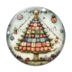 Cabochon Verre - sapin de noël