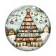 Cabochon Verre - sapin de noël