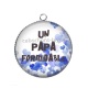 Pendentif Cabochon Argent - un papa formidable