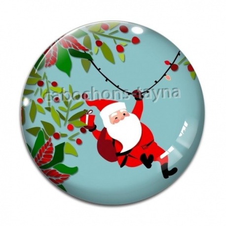 Cabochon Verre - père noël