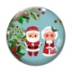 Cabochon Verre - père et mère noël