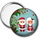 Miroir de poche - père et mère noël