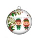 Pendentif Cabochon Argent - les lutins
