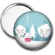 Miroir de poche - paysage noël