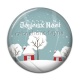 Cabochon Résine - paysage noël