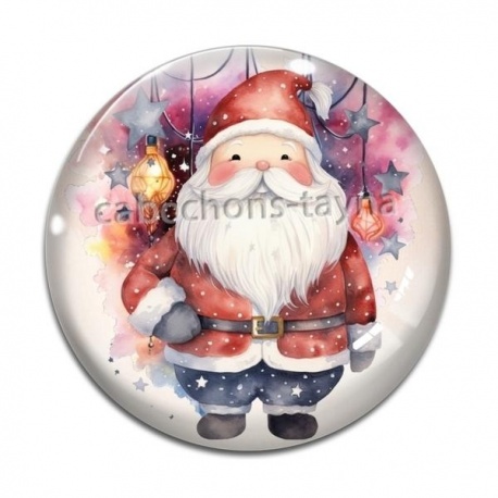 Cabochon Verre - père noël