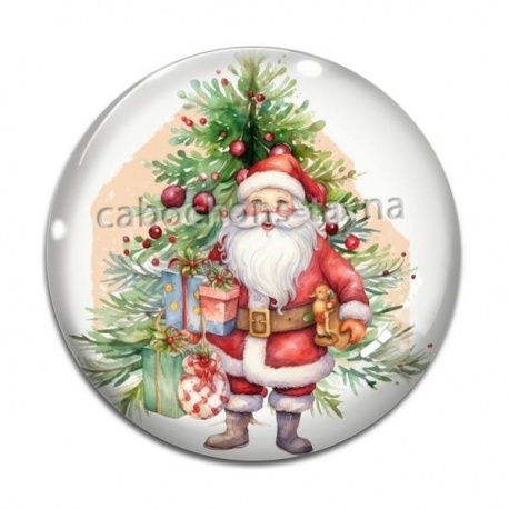 Cabochon Verre - père noël