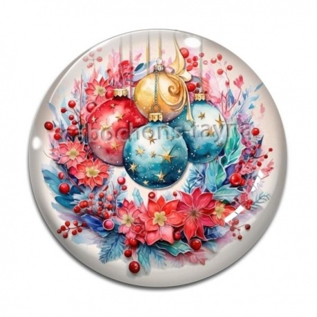 Cabochon Verre - boules de noël