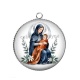 Pendentif Cabochon Argent - vierge