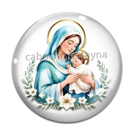 Cabochon Verre - vierge