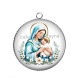 Pendentif Cabochon Argent - vierge