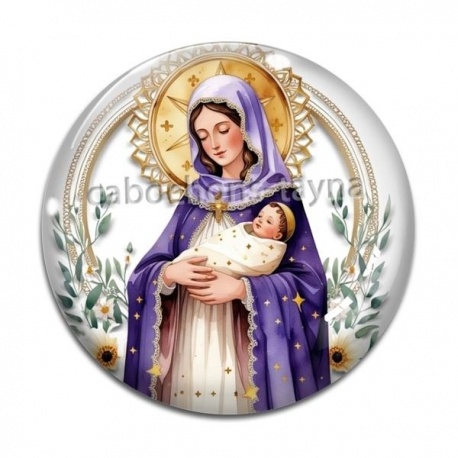 Cabochon Verre - vierge