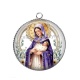 Pendentif Cabochon Argent - vierge